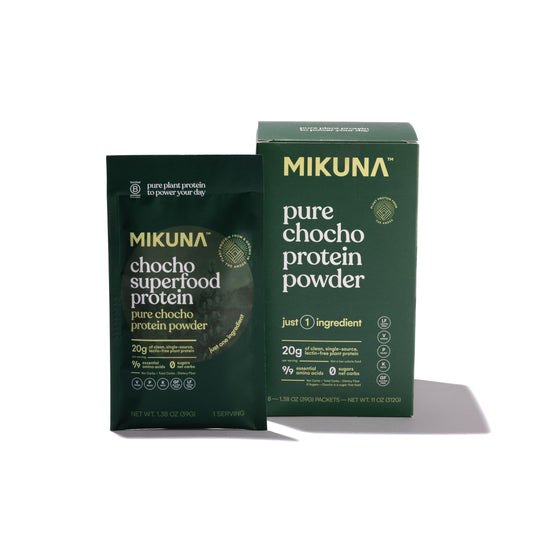 Mikuna Chocho Proteína, empaque individual para viajes y snacks saludables.