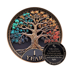 MilestoneMint moneda frontal con Árbol de la Vida y significado visible
