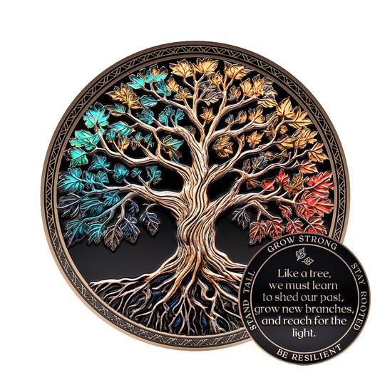 MilestoneMint moneda Tree of Life vista frontal con detalle inspirador