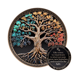 MilestoneMint moneda Tree of Life vista frontal con detalle inspirador