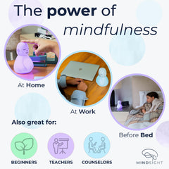 Mindsight Buda luces de colores en funcionamiento, guía respiración clara