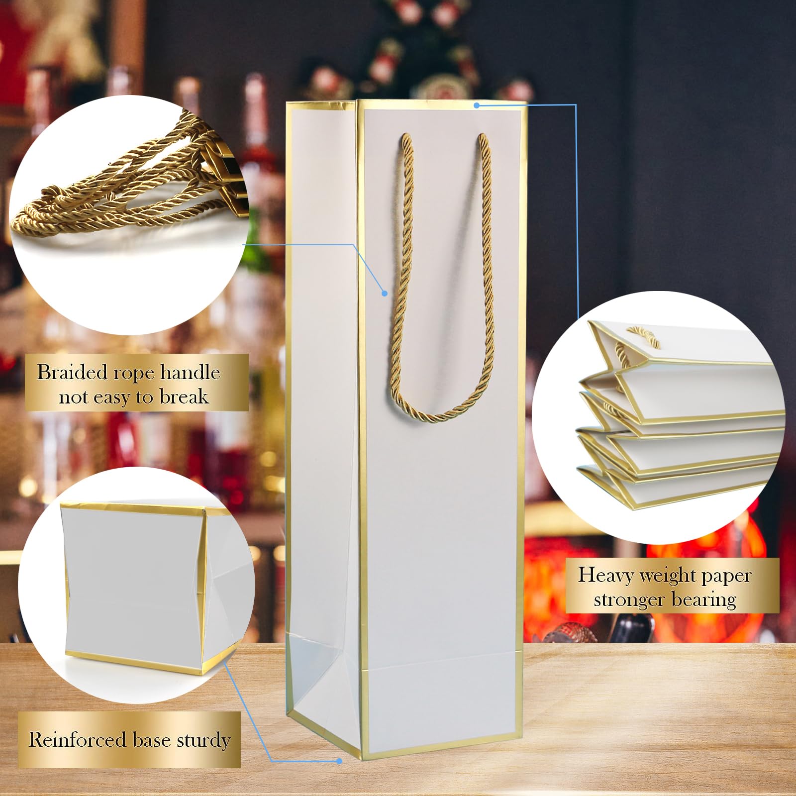 Miraclekoo detalle del borde con foil dorado que realza la presentación