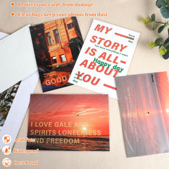 Miraclekoo funda con tarjeta 5x7 visible para exhibición y venta atractiva