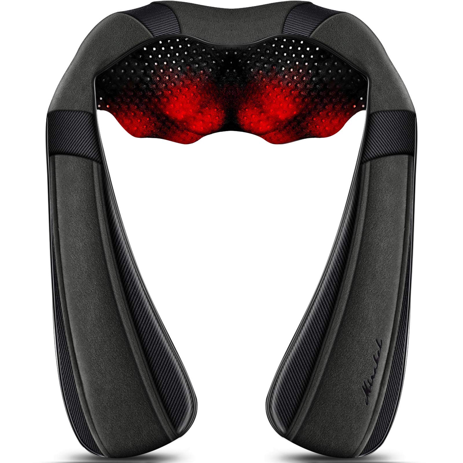 Mirakel vista frontal del masajeador mostrando controles y forma ergonómica, confort inmediato