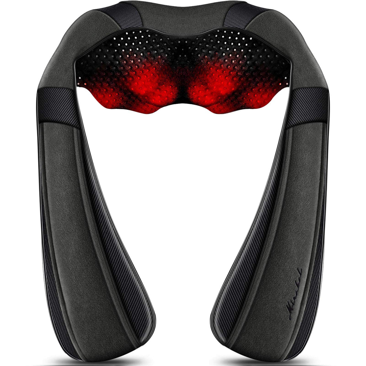 Mirakel vista frontal del masajeador mostrando controles y forma ergonómica, confort inmediato