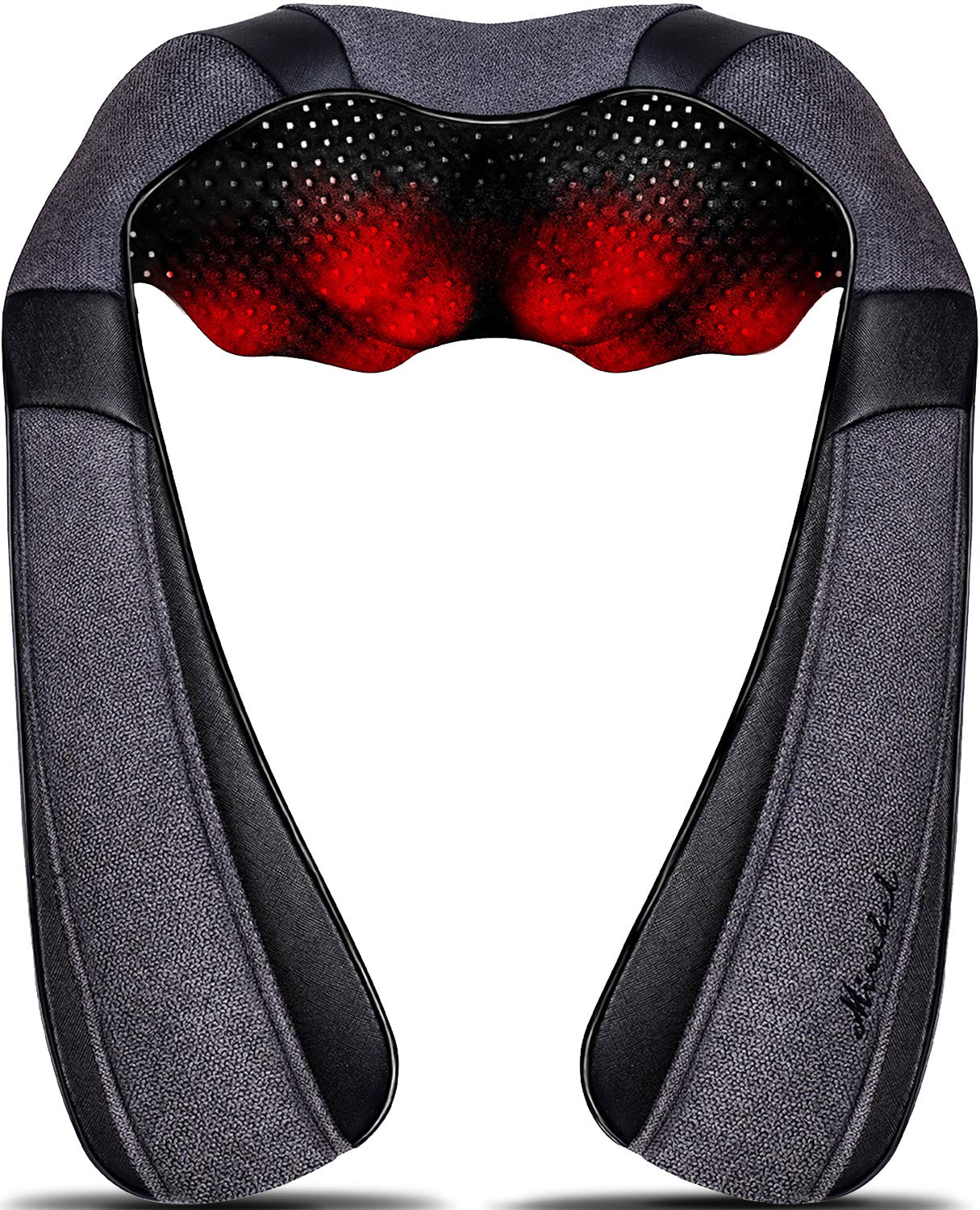 Mirakel vista frontal del masajeador de cuello, alivio cómodo inmediato