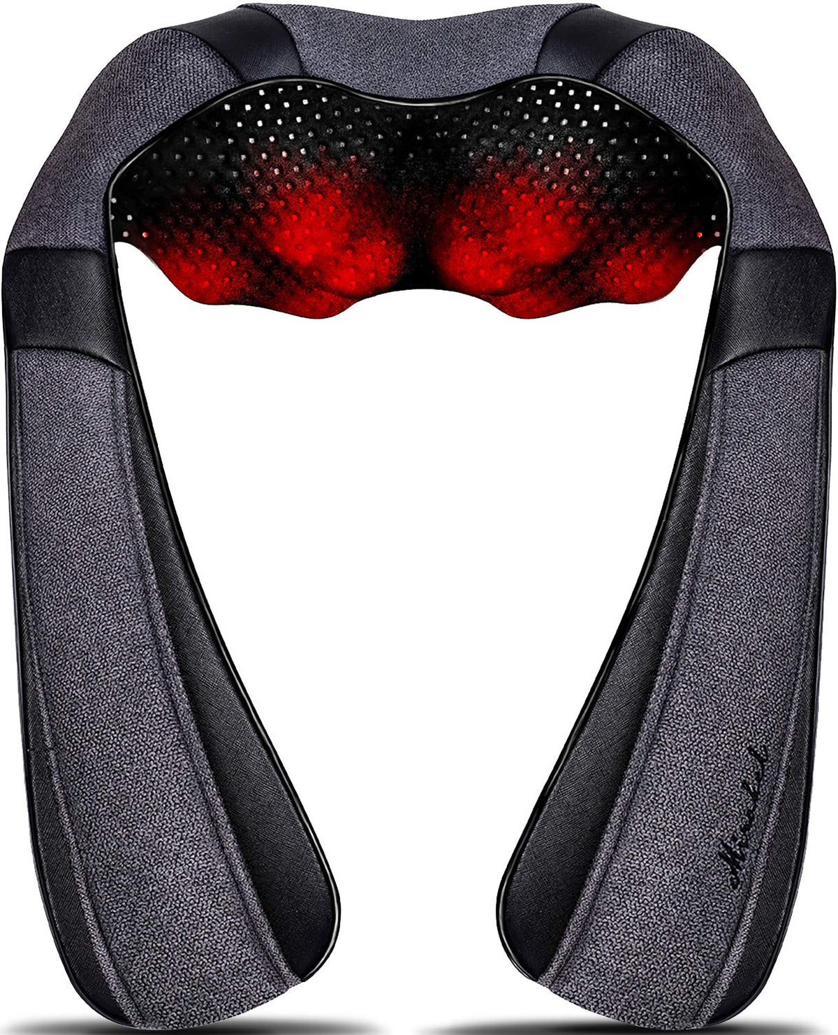 Mirakel vista frontal del masajeador de cuello, alivio cómodo inmediato