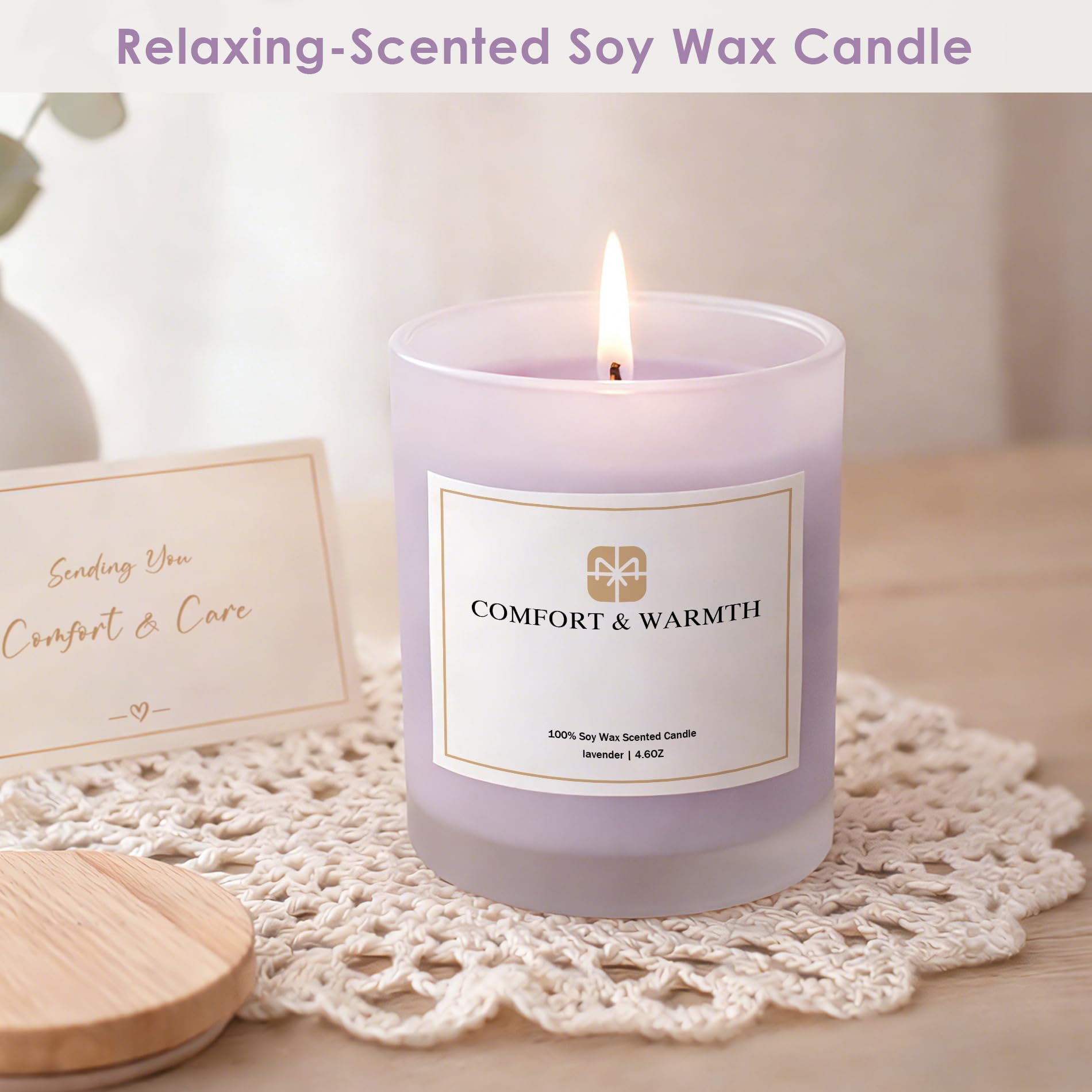 Mirasphere maceta con lavanda de ganchillo como detalle decorativo reconfortante