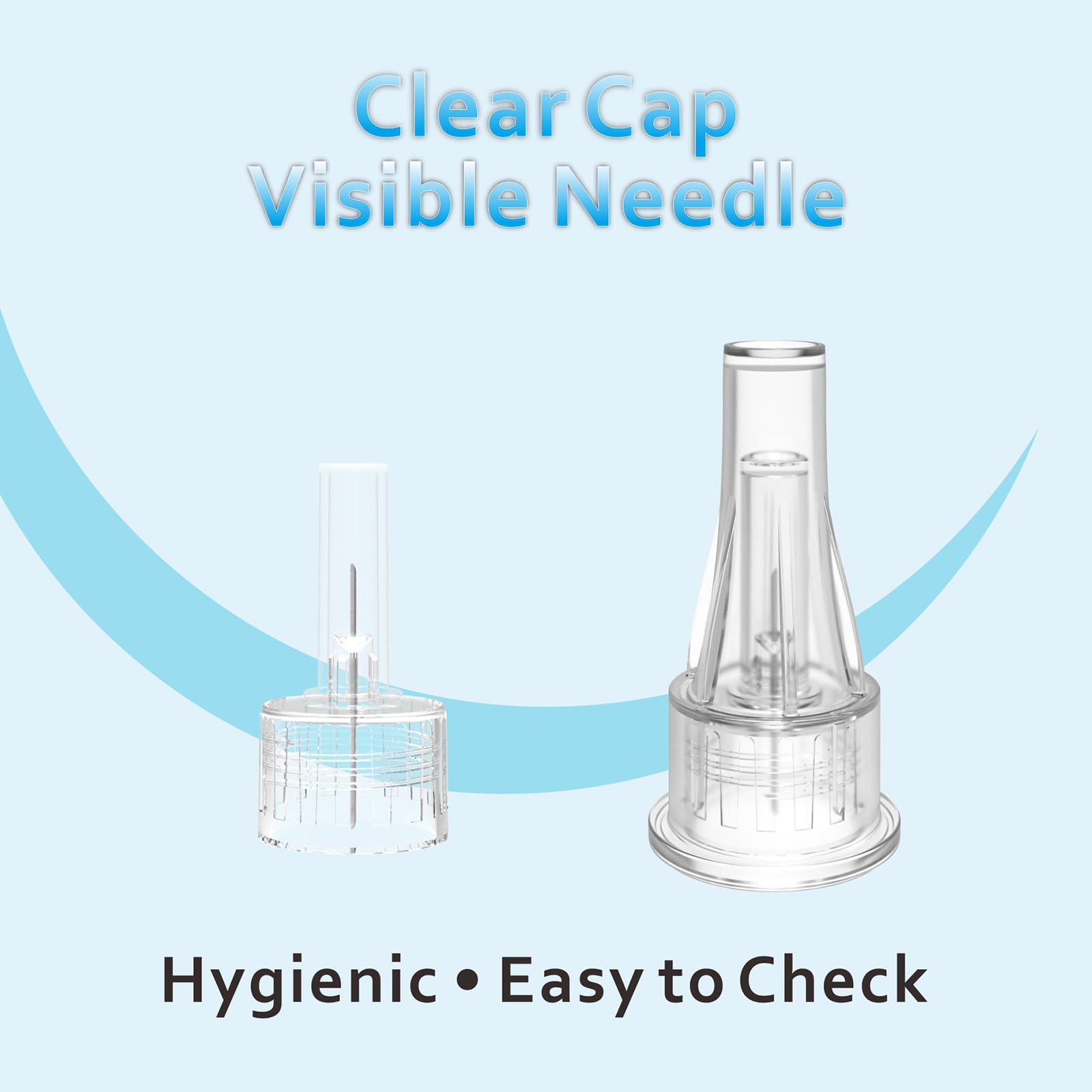 MireMed detalle de aguja 32G 4mm, diseño ultrafino para comodidad