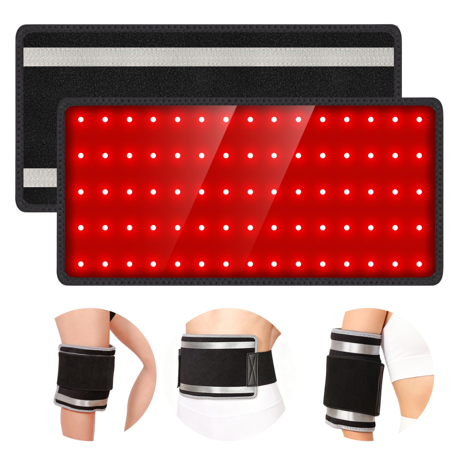 MIRSENG vista frontal del wrap mostrando LEDs y forma para aplicación corporal