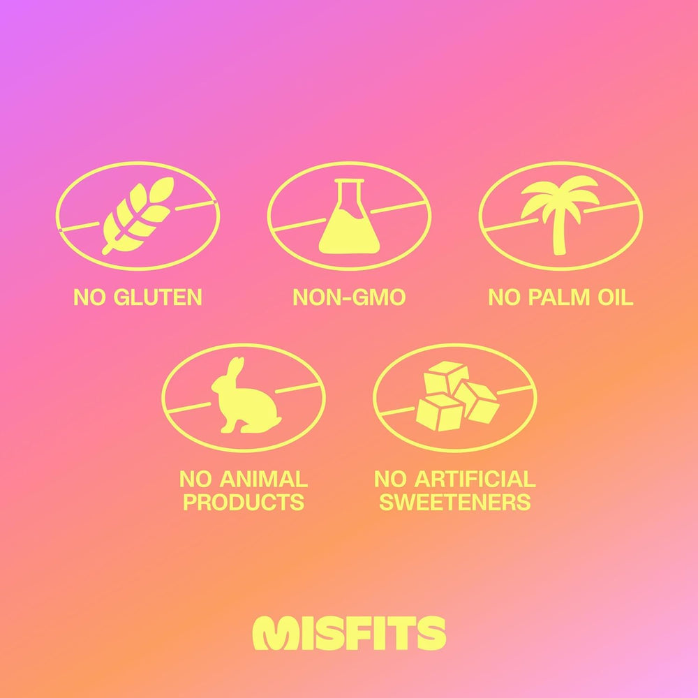 Misfits bar en mano listo para comer, conveniencia al instante