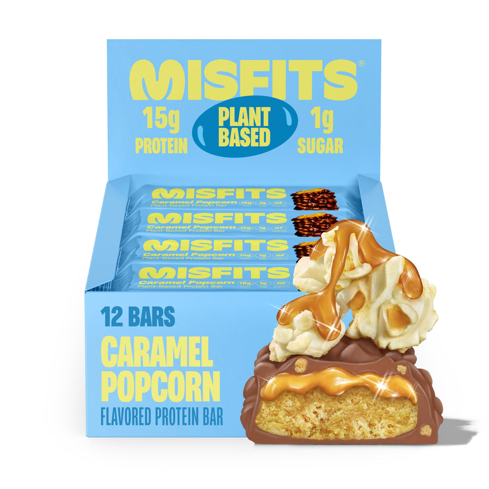 Misfits empaque frontal mostrando pack de 12 y beneficios nutricionales