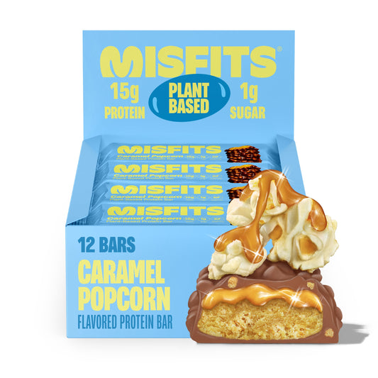 Misfits empaque frontal mostrando pack de 12 y beneficios nutricionales