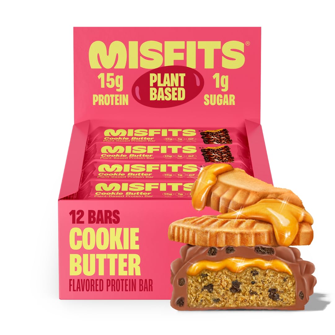 Misfits frontal del paquete mostrando el diseño y beneficio bajo en azúcar