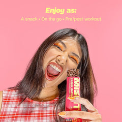 Misfits etiqueta nutricional destacando proteína y bajo azúcar