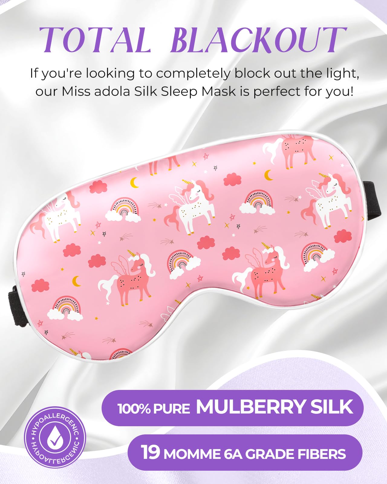 Miss Adola máscara con ajuste elástico para cabezas infantiles