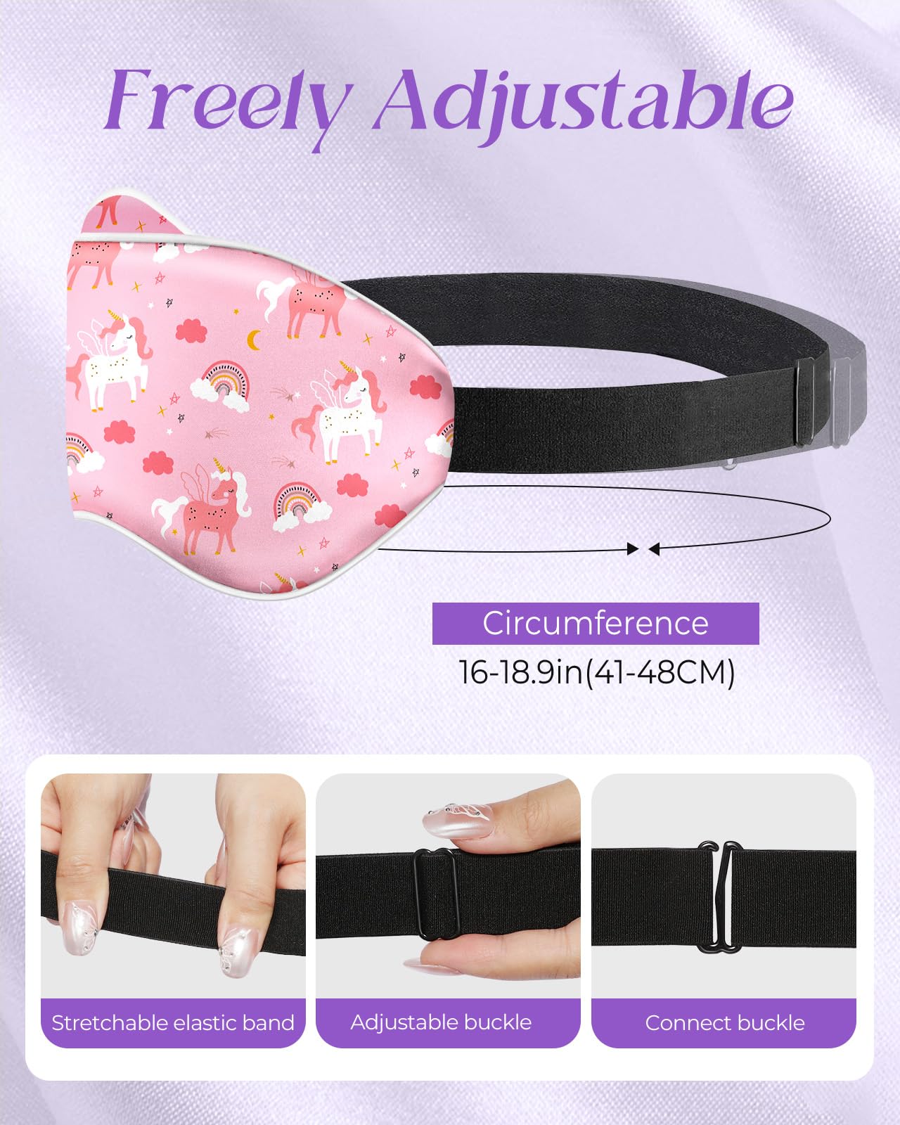 Miss Adola máscara para dormir con impresiones vivas que no se desvanecen