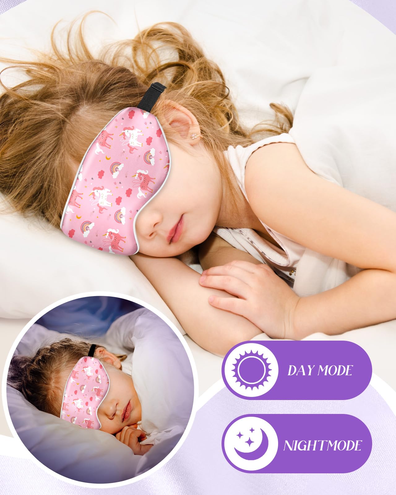 Miss Adola máscara dormir niños, lavado a mano en agua fría mantiene color