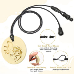 MISSLILI niño usando collar para calma y concentración