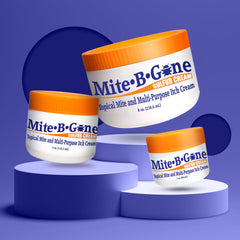 Mite-B-Gone junto a hierbas y aceites botánicos, fórmula natural y nutritiva