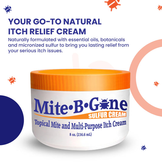 Mite-B-Gone textura de crema en primer plano, muestra fácil absorción y consistencia