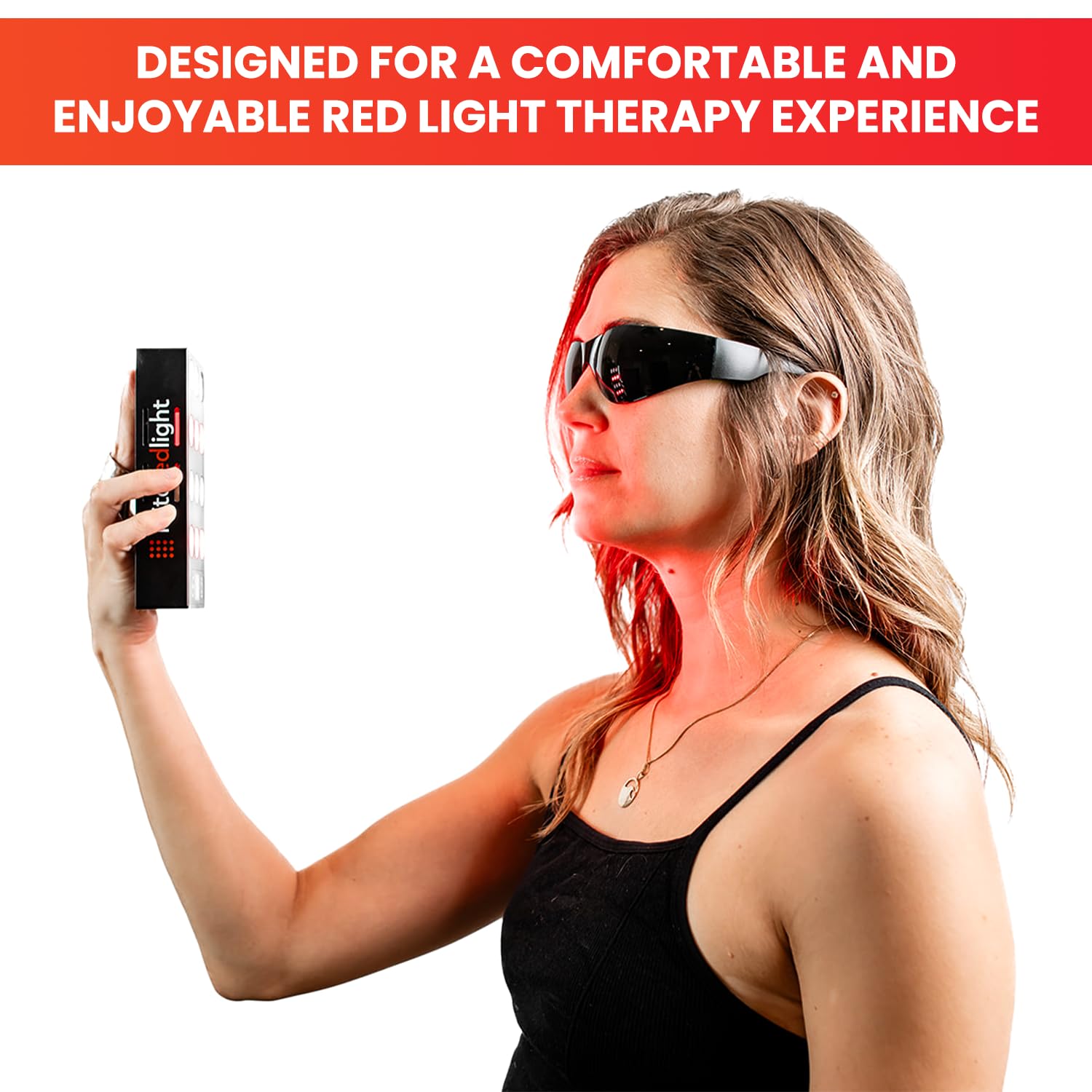 Mito Red Light gafas en uso reduciendo deslumbramiento durante sesión