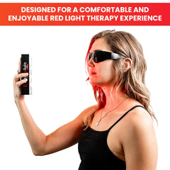 Mito Red Light gafas en uso reduciendo deslumbramiento durante sesión