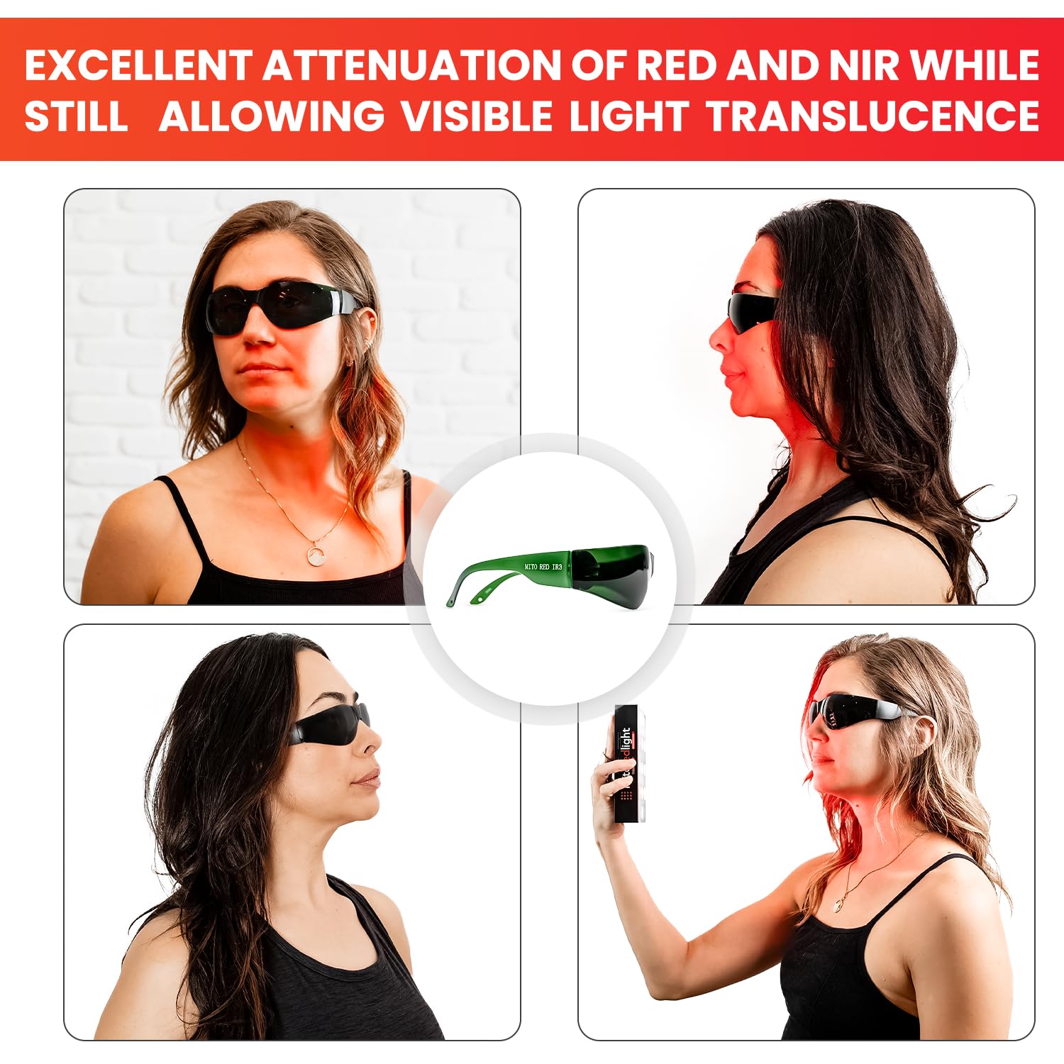 Mito Red Light montura ligera y anti-rayado para confort prolongado