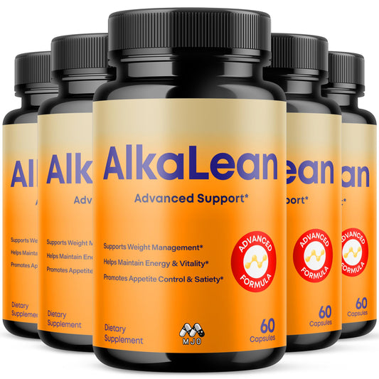 MJO Alkalean envase frontal mostrando diseño y beneficio de suplementación diaria