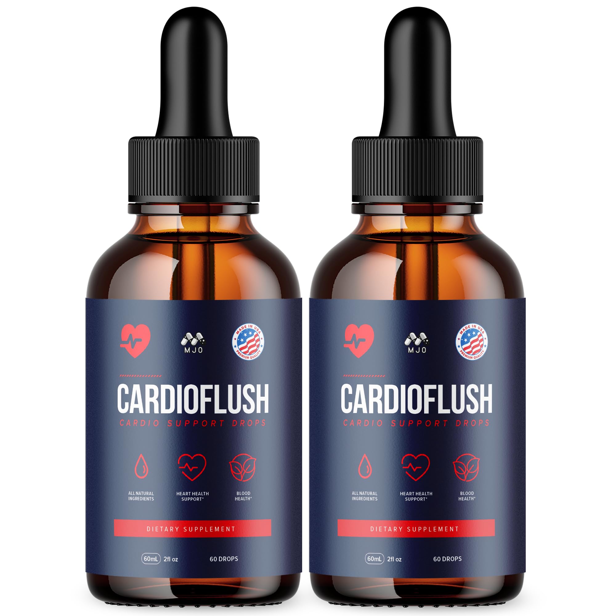 MJO Cardioflush frontal del envase mostrando presentación pack de 2 y claridad