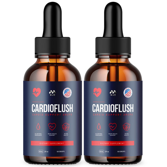 MJO Cardioflush frontal del envase mostrando presentación pack de 2 y claridad