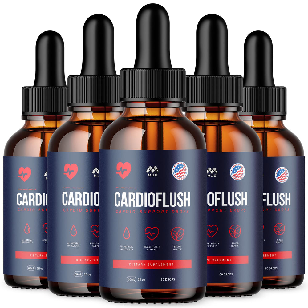 MJO Cardioflush frontal mostrando botella y etiqueta, fácil identificación del producto