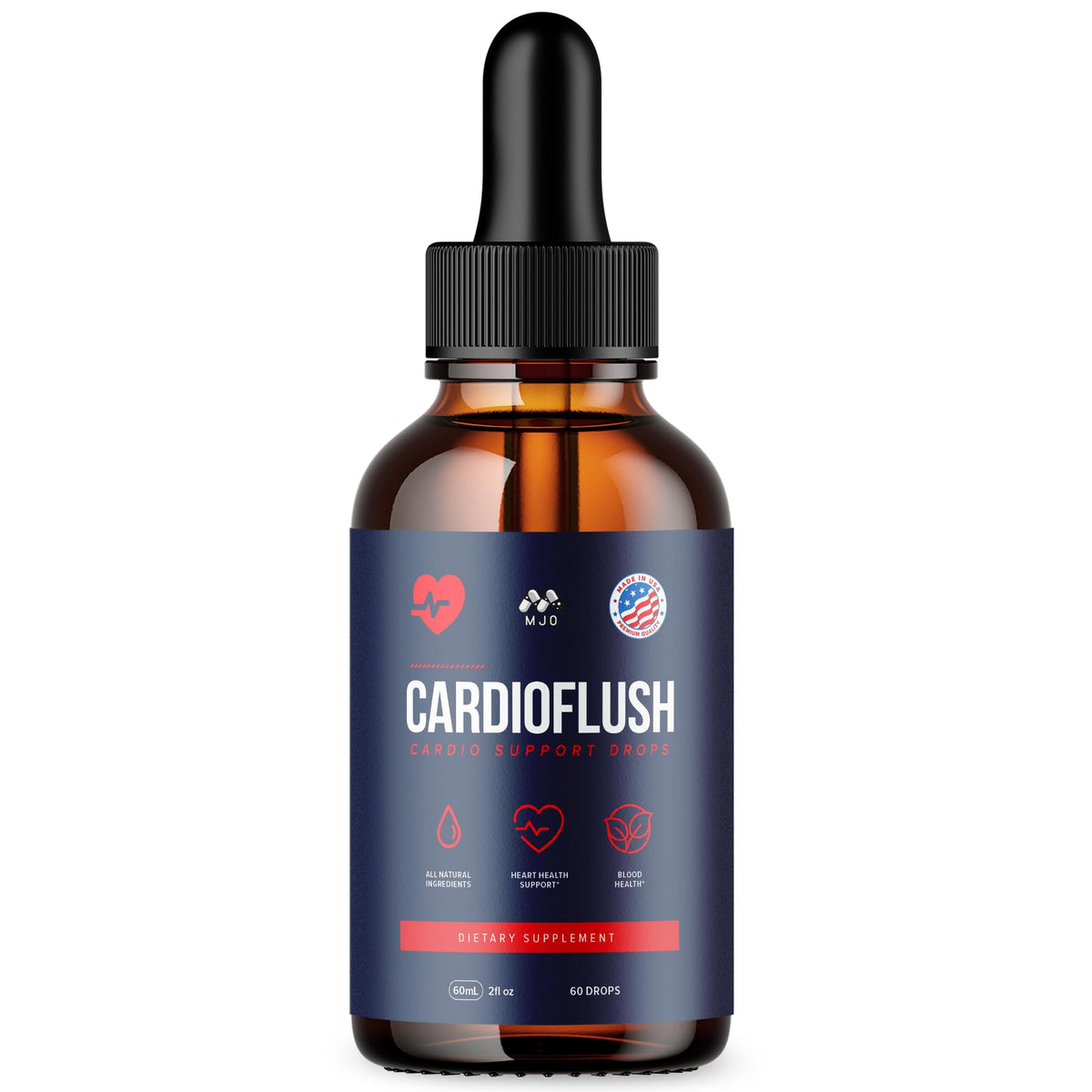 MJO Cardioflush frontal mostrando el envase, fácil identificación y conveniencia