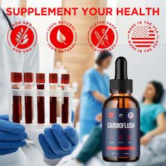 MJO Cardioflush gotas añadidas en un vaso para consumo rápido y práctico