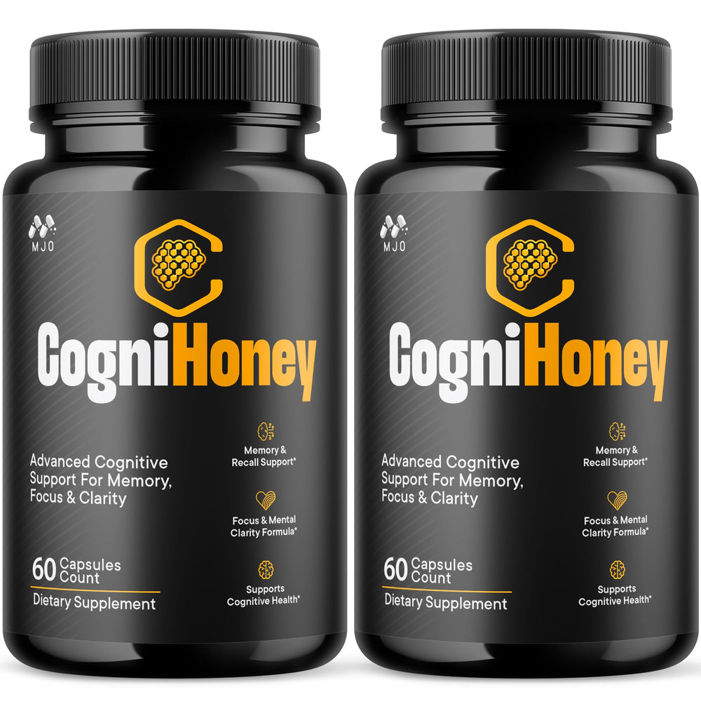 MJO CogniHoney frente del empaque mostrando marca y beneficio práctico