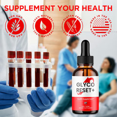 MJO Glyco Reset Drops en vaso con agua para una toma rápida y cómoda