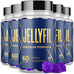 MJO gomitas Jellyfil frontal mostrando el envase y beneficios
