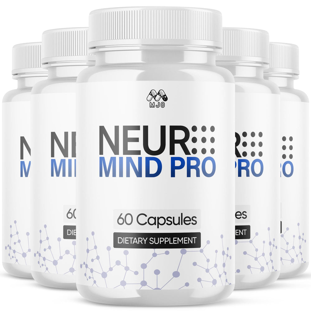 MJO frasco Neuro Mind Pro frente mostrando diseño y beneficio bienestar