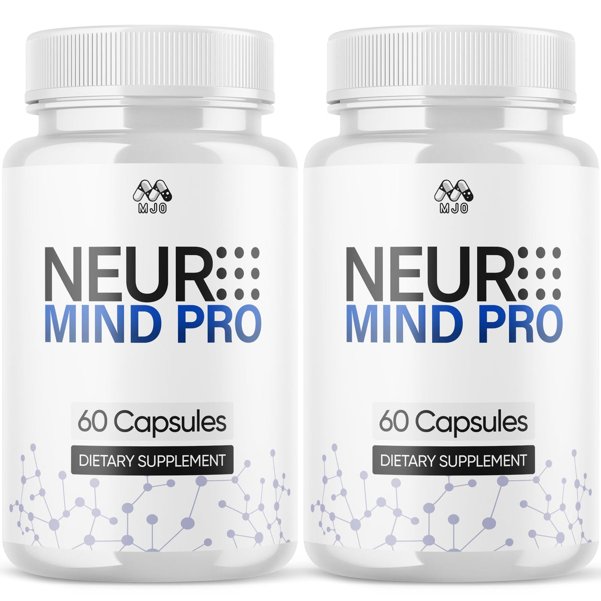 MJO Neuro Mind Pro frontal mostrando el envase y beneficio de conveniencia