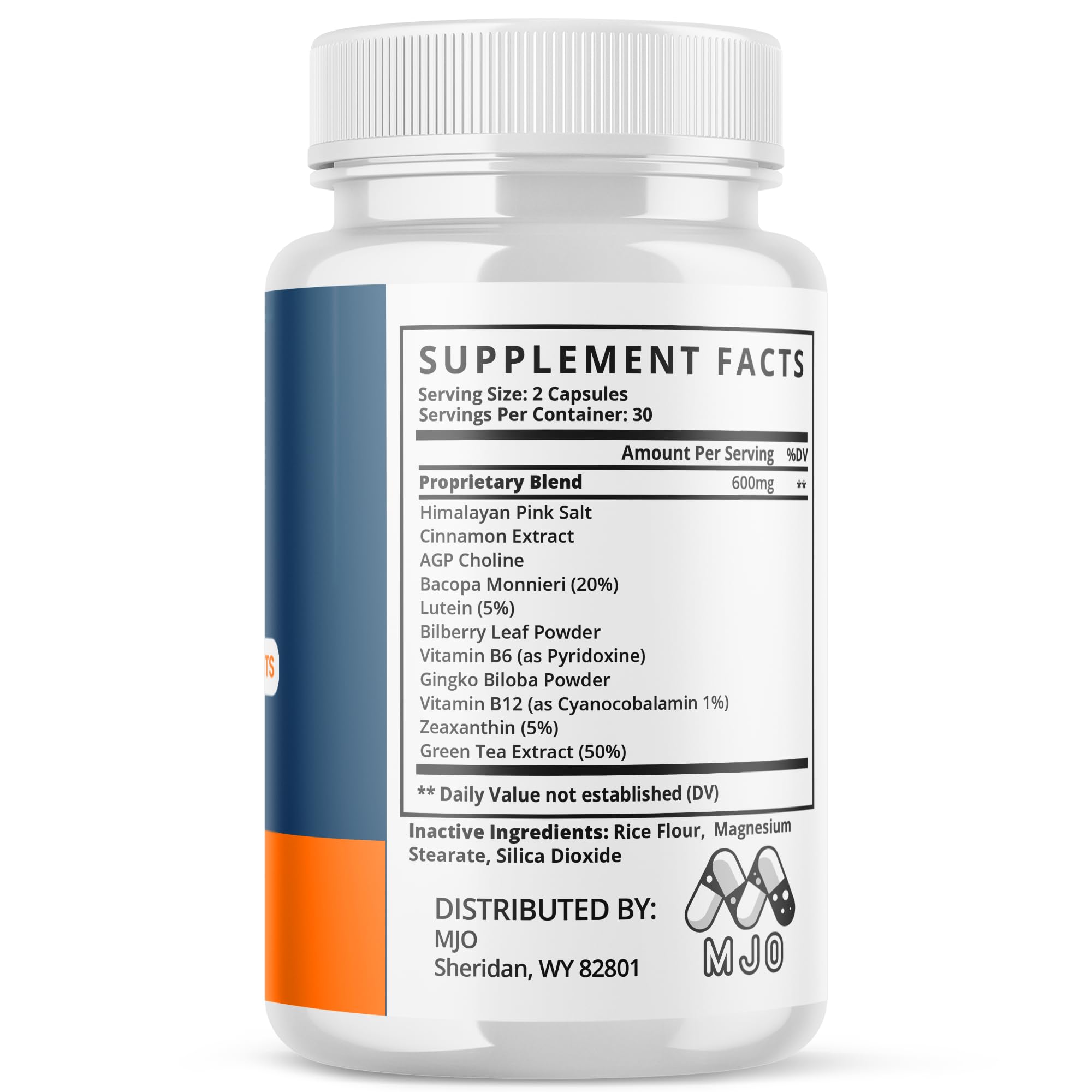 MJO Neuro Salt etiqueta de ingredientes destacando origen natural y transparencia