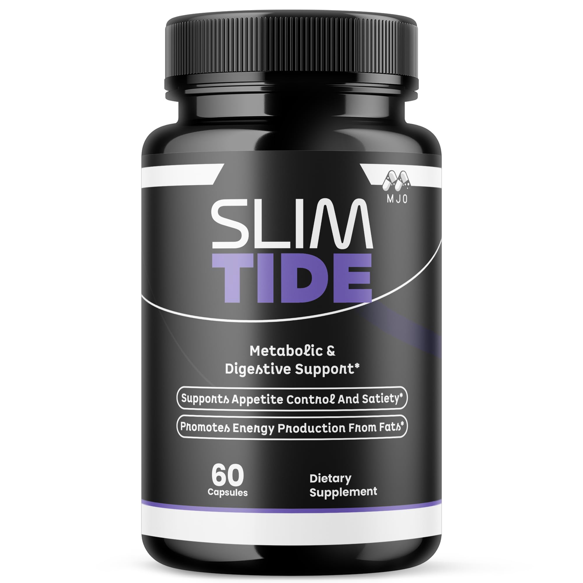 MJO envase frontal mostrando SlimTide y beneficio de soporte diario