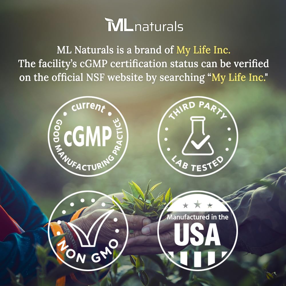 Documento de laboratorio con sello que certifica la calidad ML Naturals