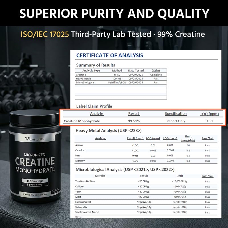 ML Naturals cuchara medidora con 5 g porción lista para tomar