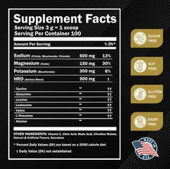 MMA Nutrition envase junto a mano para comparar tamaño y ahorro por ración