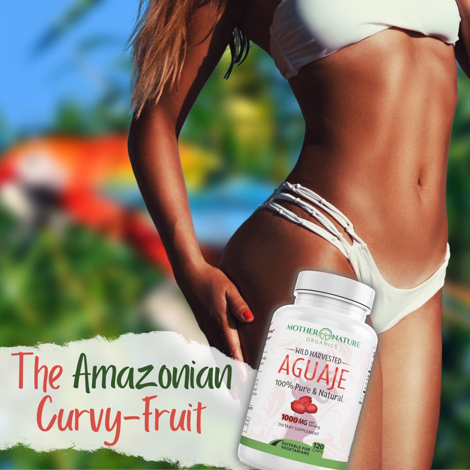 Detalle de la etiqueta nutricional de MNO Aguaje Curves mostrando ingredientes clave