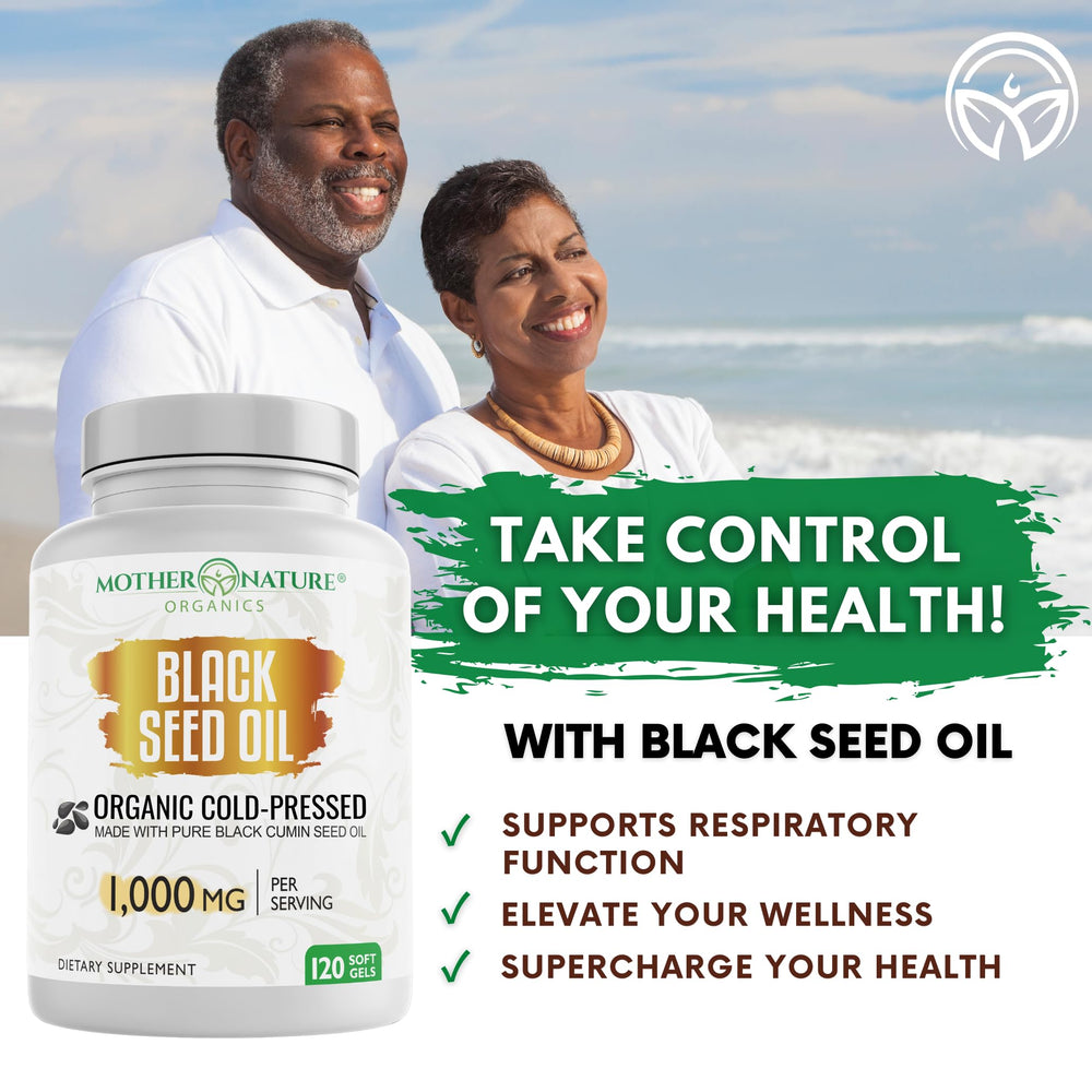 Etiqueta nutricional de MNO Black Seed Oil con datos de TQ y origen, transparencia de ingredientes