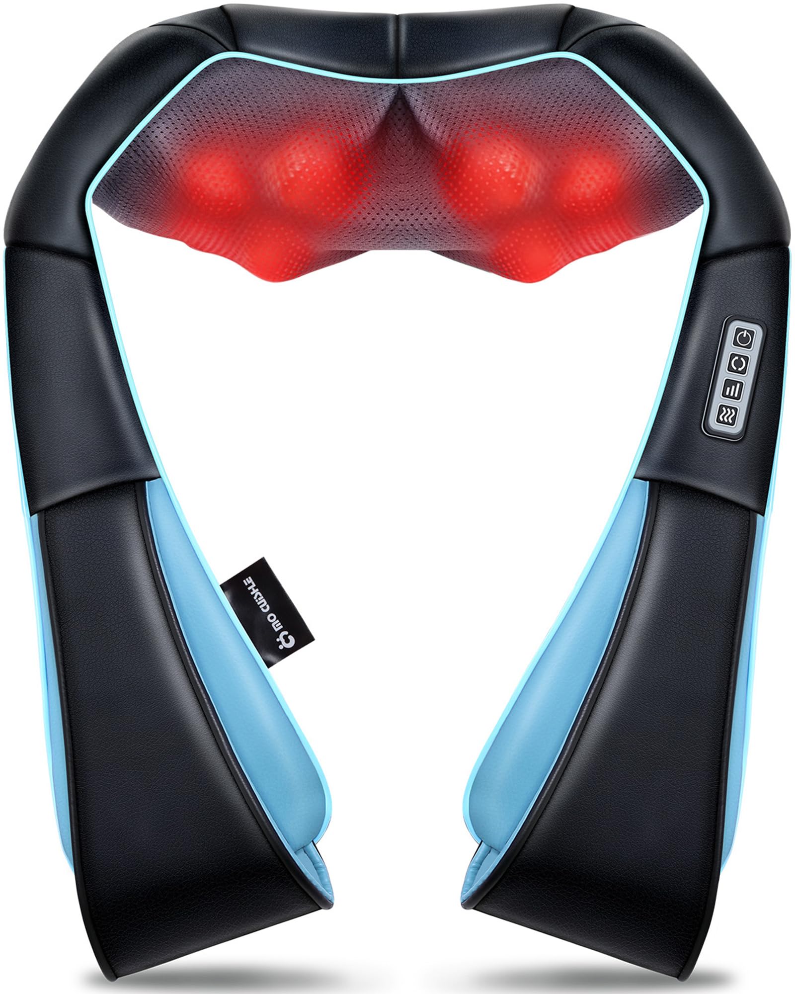 Mo Cuishle vista frontal del masajeador mostrando diseño ergonómico y comodidad