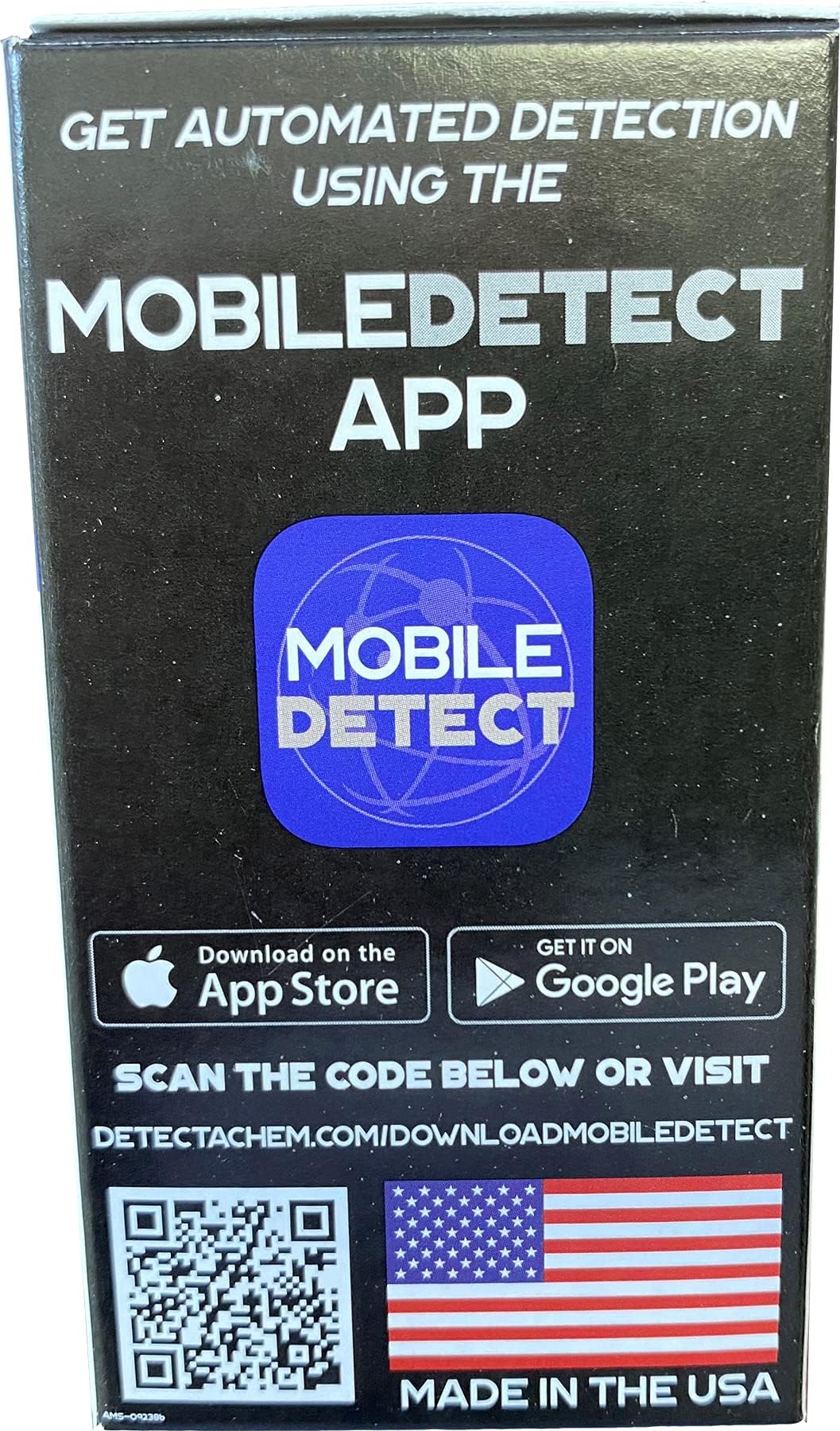 Mobile Detect Pouch ventana de resultado con cambio de color, interpretación clara