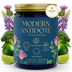 Modern Antidote envase frontal mostrando la marca y beneficios clave