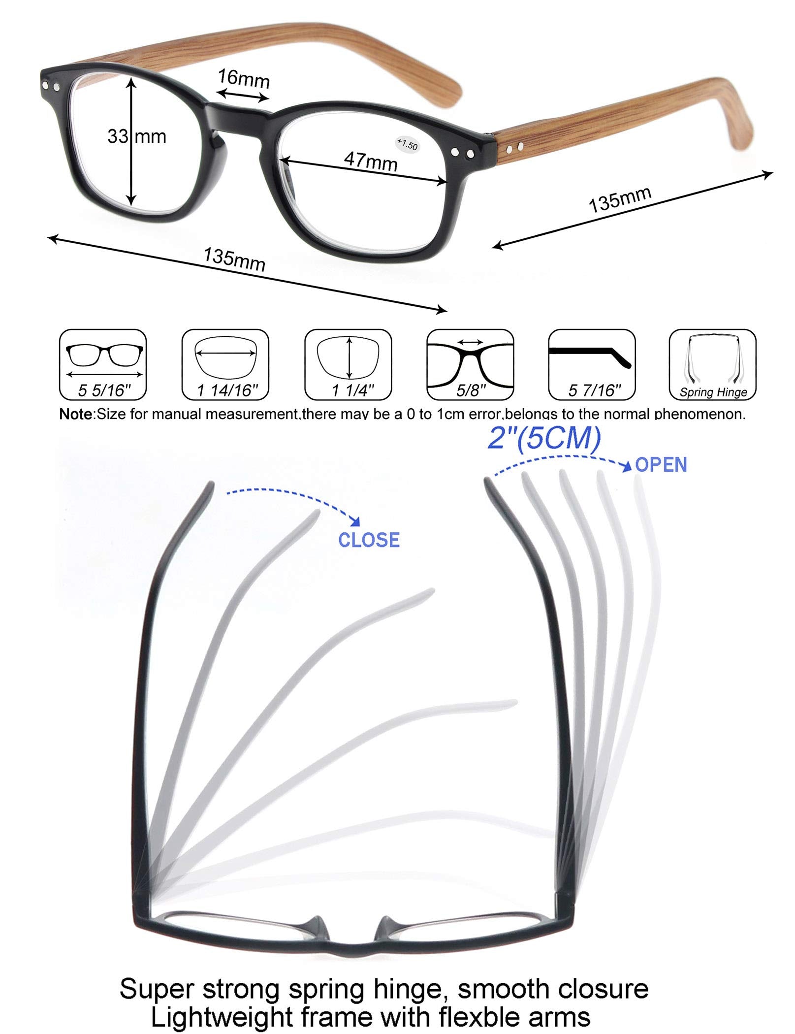 MODFANS lentes en manos mientras se lee, facilitan lectura cómoda